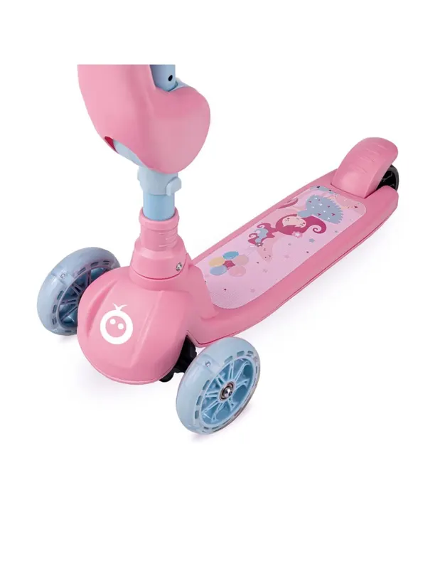 Trotineta MoMi Kiuru, 2 in 1, transformabila cu sezut, roz KID056306 — imaginea 2