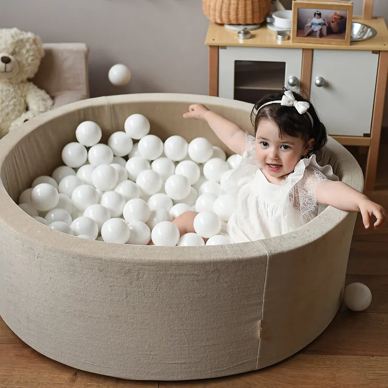 Piscină cu bile, Catifea Bej, 200 de bile, Beige Velvet