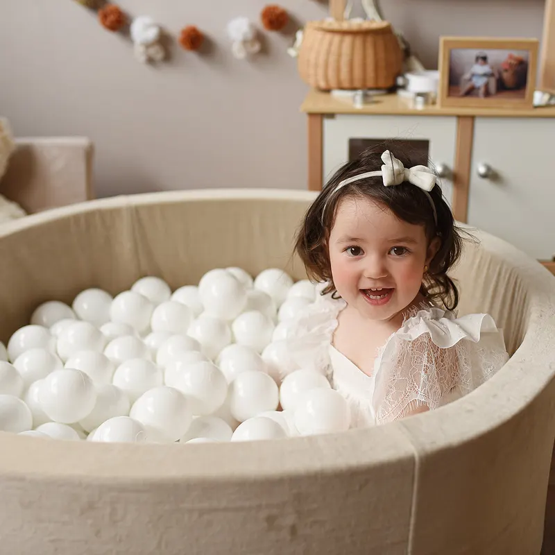 Piscină cu bile, Catifea Bej, 200 de bile, Beige Velvet — imaginea 4