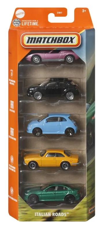 MATCHBOX SET 5 MASINUTE METALICE ITALIAN ROADS SCARA 1 LA 64