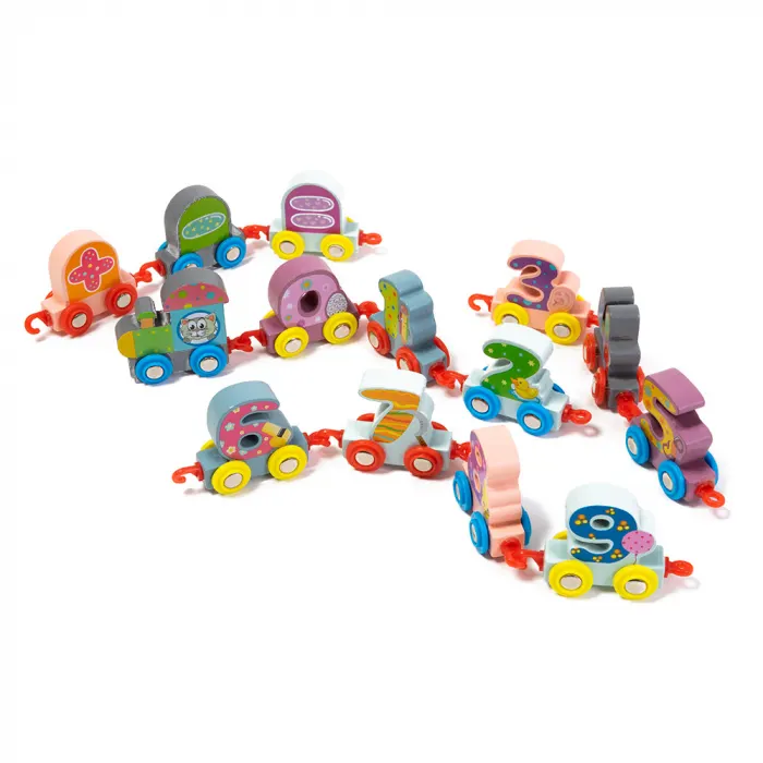 Trenulet Magnetic din Lemn