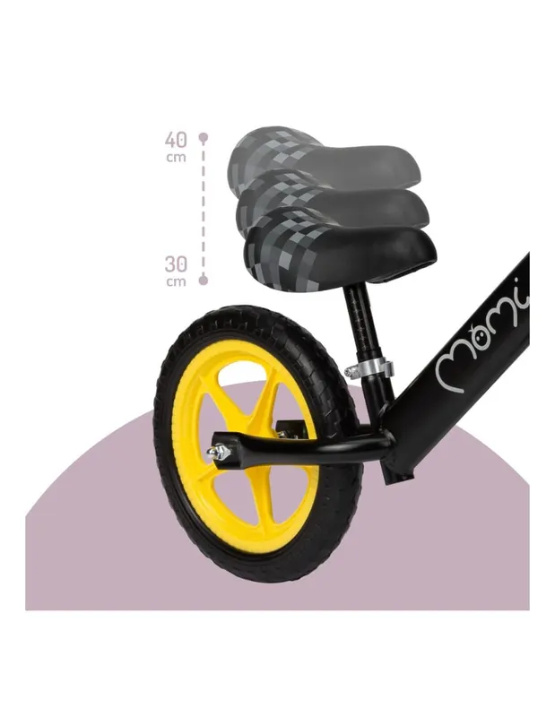 Bicicleta copii Momi Fleet, echilibru, fara pedale, negru KID710979 — imaginea 5