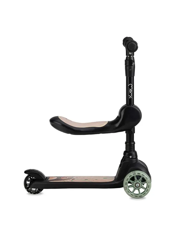 Trotineta MoMi Kiuru, 2 in 1, transformabila cu sezut, negru KID056313 — imaginea 2