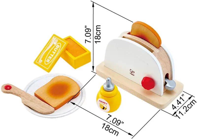Toaster bucatarie Hape, lemn, multicolor KID019348 — imaginea 5