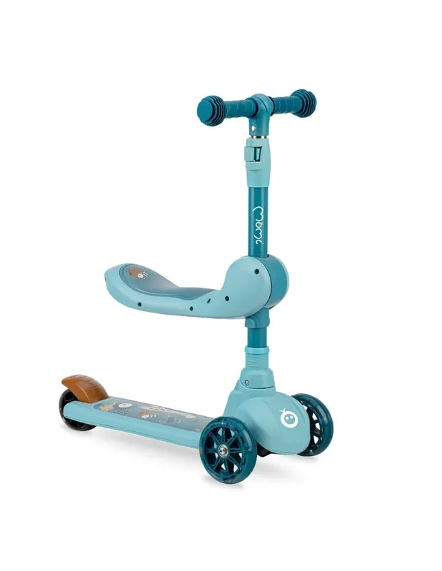 Trotineta MoMi Kiuru, 2 in 1, transformabila cu sezut, albastru KID056320