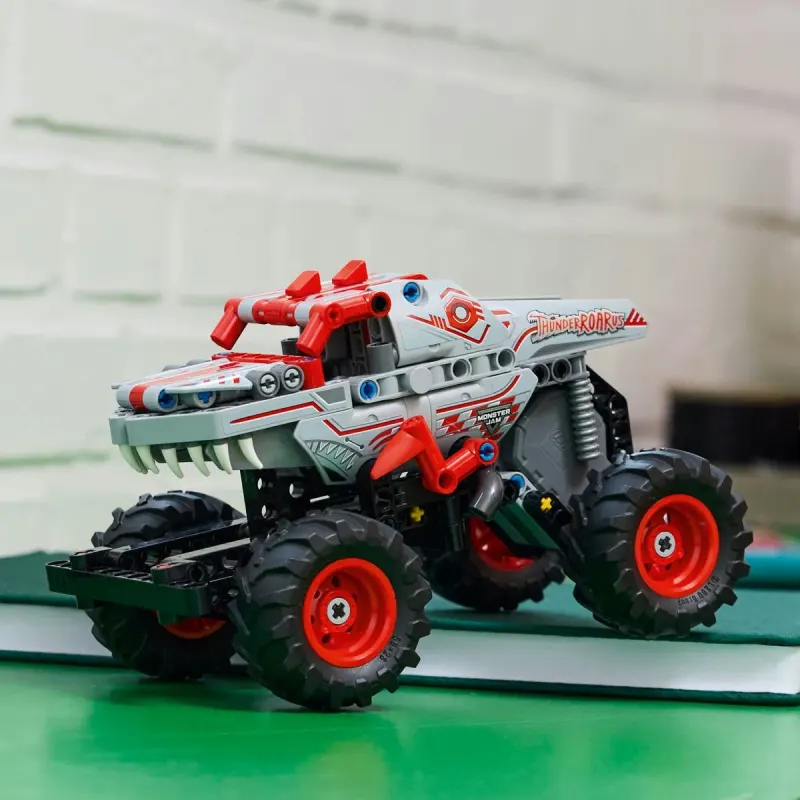 LEGO® Technic, Monster Jam, Thunderroarus Pull-Back motor cu arc KID816234 — imaginea 5