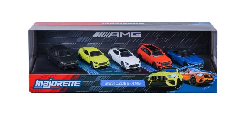 MAJORETTE SET 5 MASINUTE METALICE MERCEDES AMG 7.5CM
