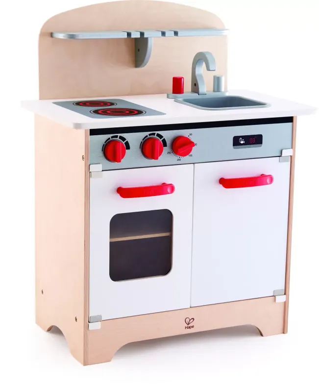 Bucatarie Copii Hape White Gourme, lemn KID019386 — imaginea 2