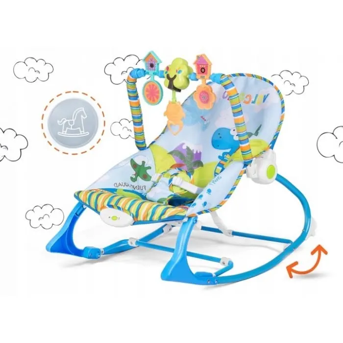 Balansoar multifunctional Ricokid, sunete, vibrati, albastru KID515356 — imaginea 2