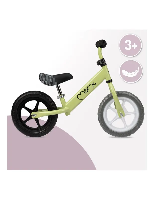 Bicicleta copii Momi Fleet, echilibru, fara pedale, verde KID711006 — imaginea 5