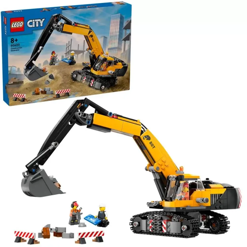 LEGO® City, excavator galben de constructii KID586939 — imaginea 3