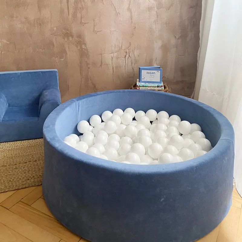Piscină cu bile, Catifea, Albastru, 200 de bile, Blue Velvet — imaginea 5