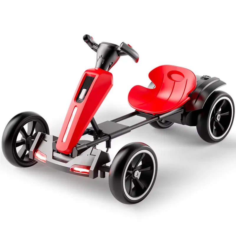 Kart electric pentru copii 3-7 ani, GoKart V2, 12V, putere 70W, control parental, bluetooth, pliabil, rosu