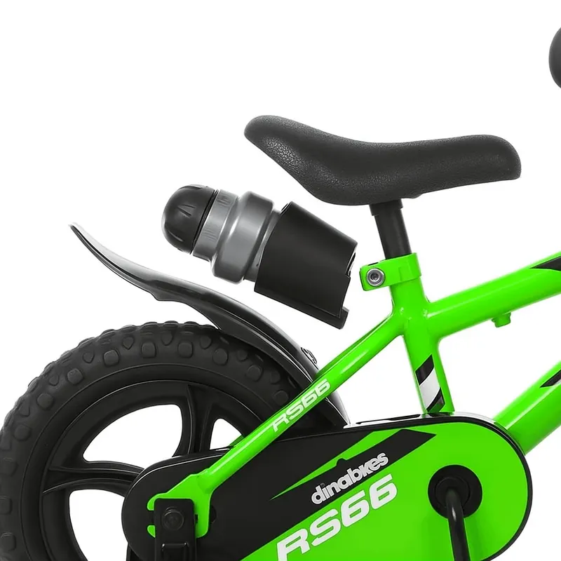 Bicicleta Copii Dino Bikes, R88, 12 inch, roti ajutatoare, sistem frana, verde KID901020 — imaginea 4