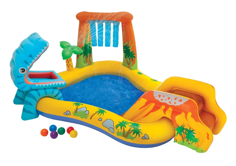 Piscina gonflabila copii Intex 57444 Dino, tobogan si jocuri interactive KID402482