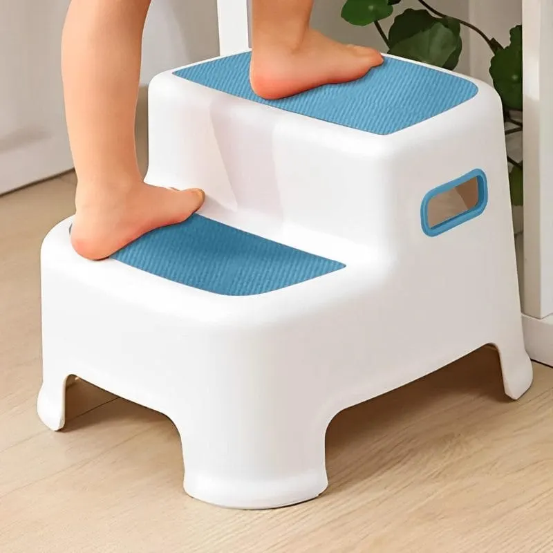 Scarita pentru Copii cu 2 Trepte, Design Antialunecare, Stabilitate Maxima, Usor de Utilizat, Ideala pentru Baie, Bucatarie, Toaleta, Spalat pe Dinti, Acces Mobilier, + 3 Ani