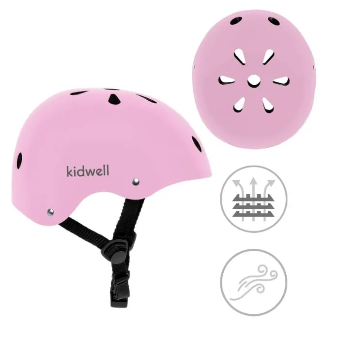 Casca bicicleta copii Kidwell Orix II, curele reglabile, orificii aerisire, roz KID099016 — imaginea 3
