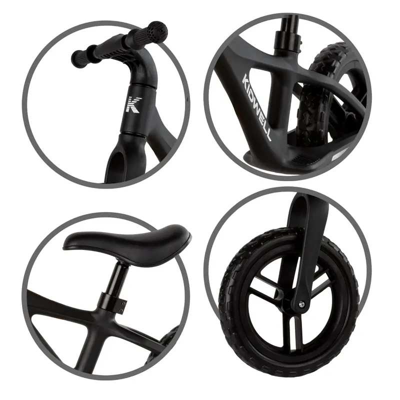 Bicicleta echilibru Kidwell JOGO, fara pedale, negru KID707162 — imaginea 5