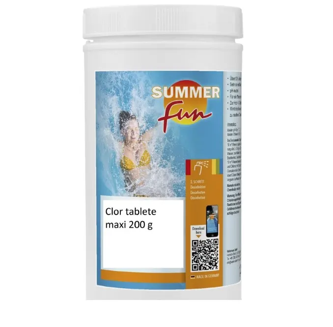 Tablete pentru cresterea valorii clorului apei din piscina