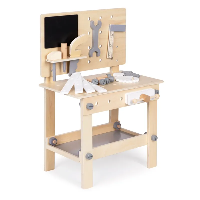 Banc de lucru Ecotoys, lemn, cu accesorii KID977222 — imaginea 2