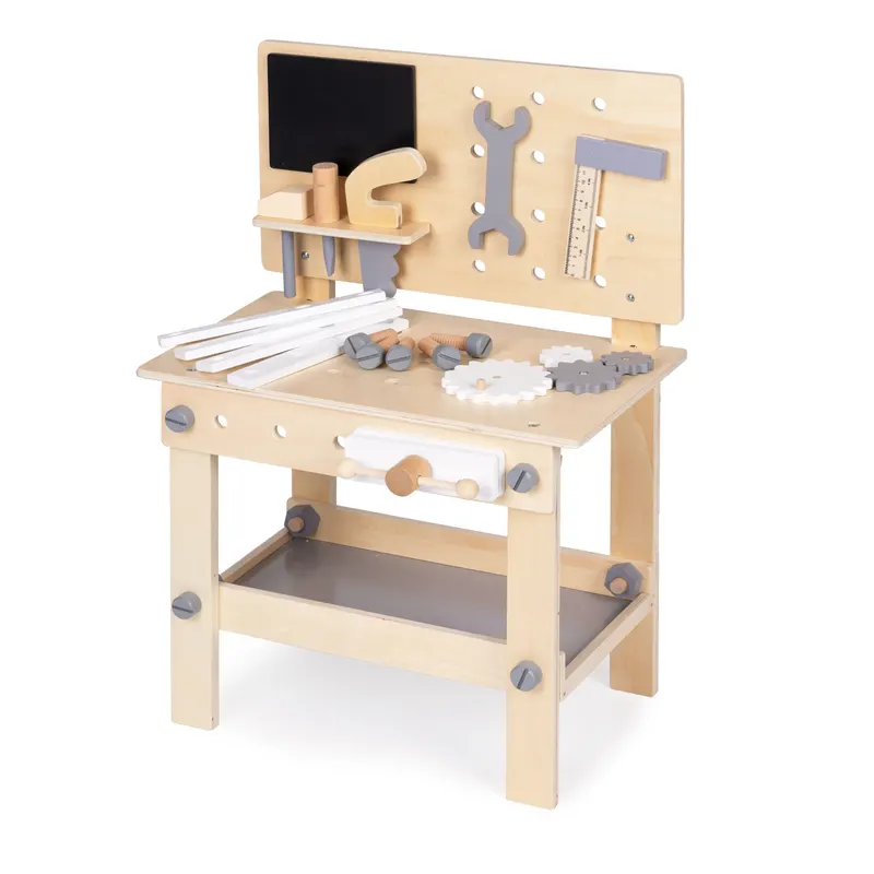 Banc de lucru Ecotoys, lemn, cu accesorii KID977222 — imaginea 3