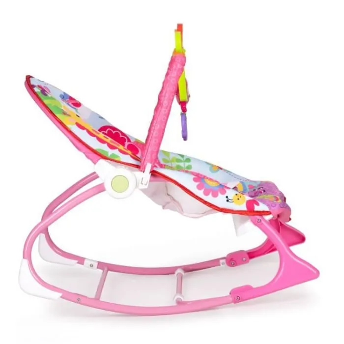 Balansoar 2 in 1 Ecotoys, vibratii, roz KID976782 — imaginea 4