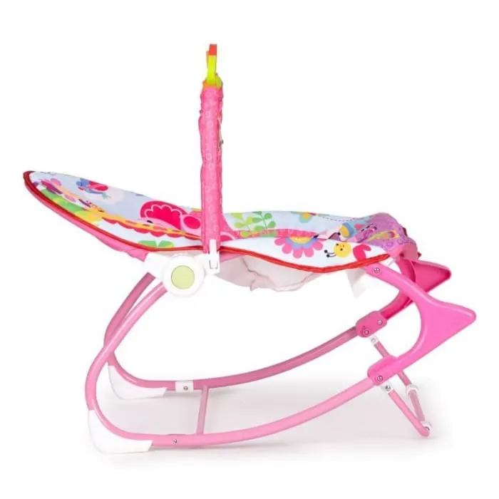 Balansoar 2 in 1 Ecotoys, vibratii, roz KID976782 — imaginea 5