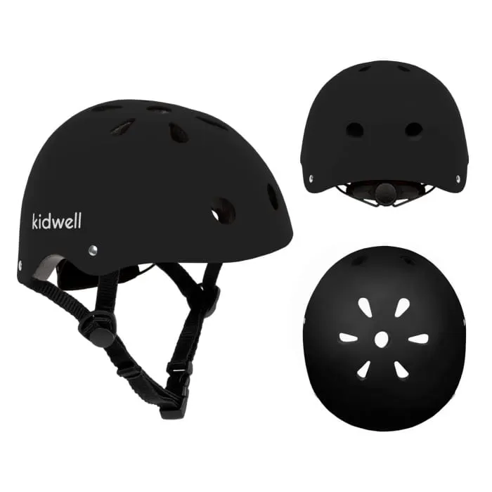 Casca bicicleta copii Kidwell Orix II, curele reglabile, orificii aerisire, negru KID099030 — imaginea 3