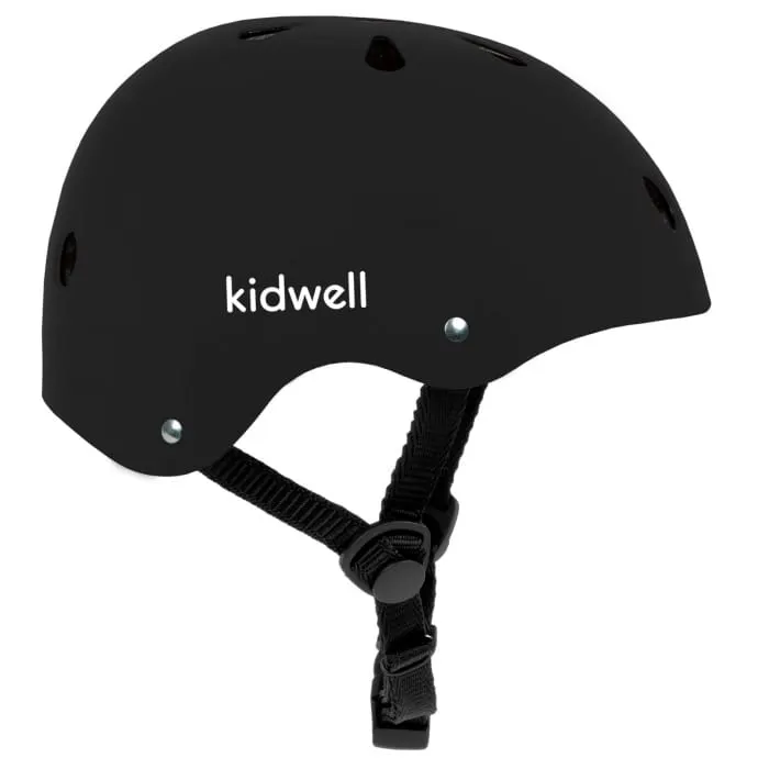 Casca bicicleta copii Kidwell Orix II, curele reglabile, orificii aerisire, negru KID099030 — imaginea 4