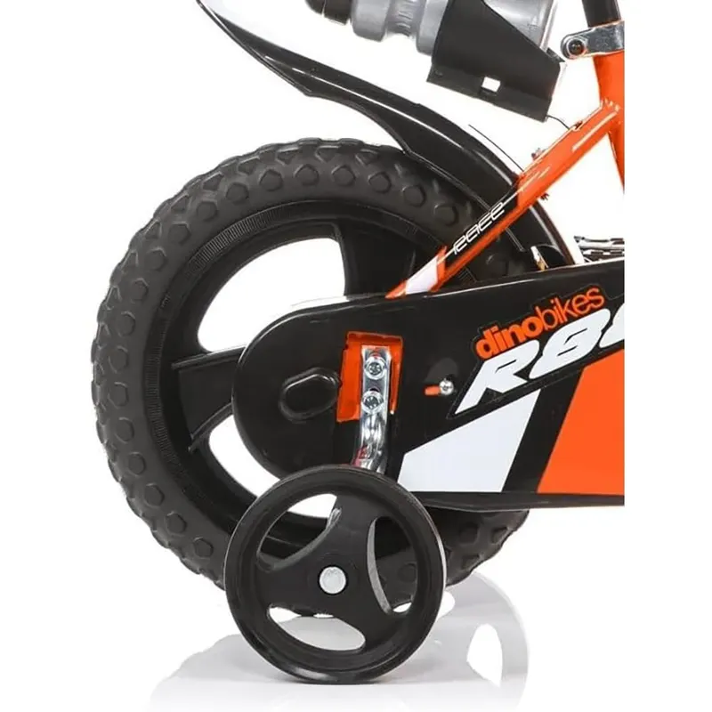 Bicicleta Copii Dino Bikes, R88, 12 inch, roti ajutatoare, sistem frana, portocaliu KID909620 — imaginea 5