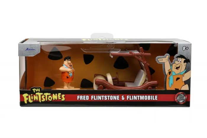 Jada Set Masinuta Metalica Flintmobilul Figurina Fred Flintstone
