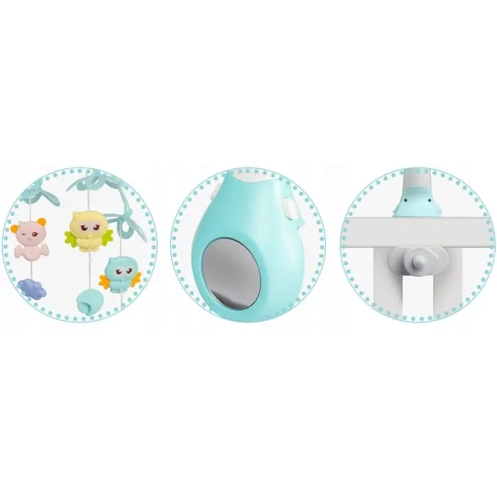 Carusel muzical patut Ricokids, cu proiector, sunete si jucarii, albastru KID607197 — imaginea 4