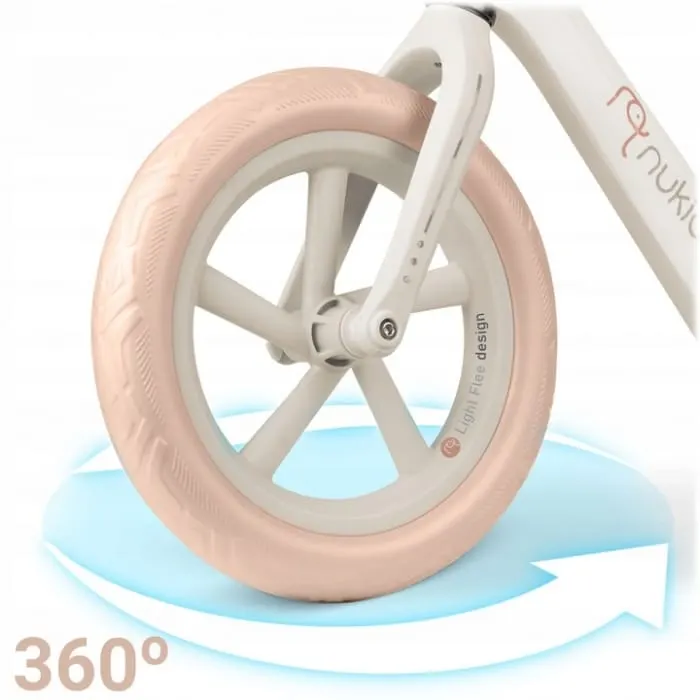 Bicicleta Nukido Light Flee, echilibru, fara pedale, roti EVA, bej KID623067 — imaginea 5