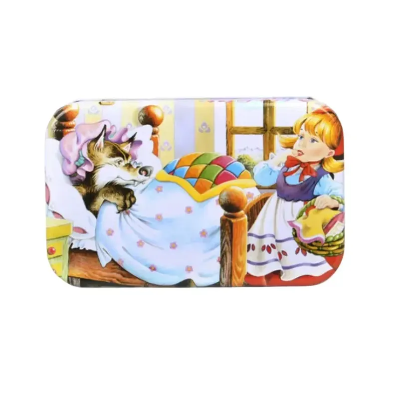 Puzzle cu 60 piese în cutie metalică - Scufița roșie