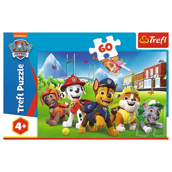 Puzzle Trefl 60 Piese Patrula Catelusilor - Catelusii in Iarba