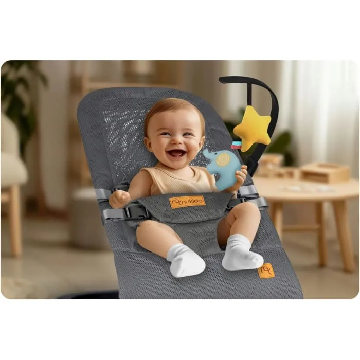 Balansoar 2 in 1 Nukido, jucarii, gri KID620318 — imaginea 3