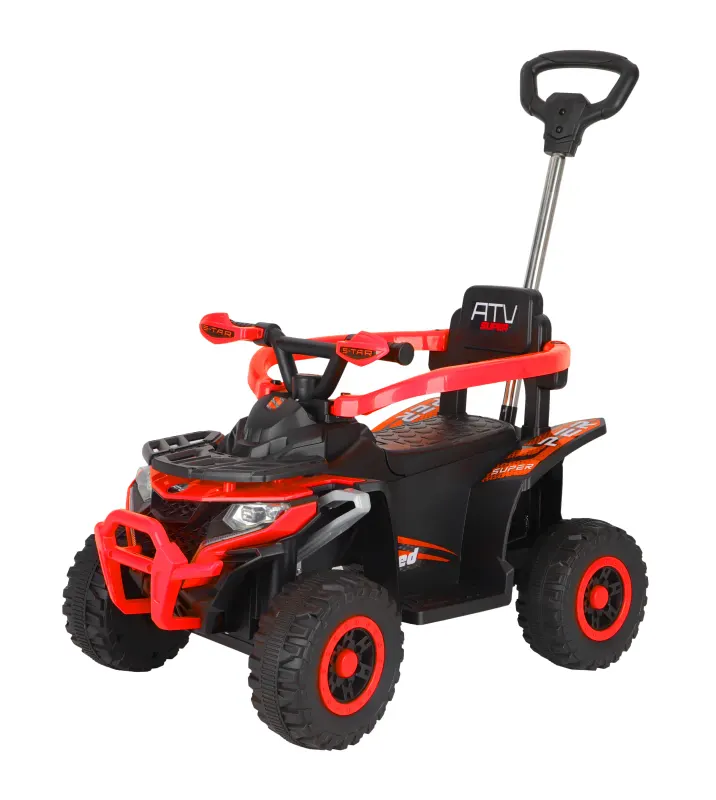 ATV electric copii, 4 in 1, Super, 35W 6V, telecomanda, echipare standard, rosu