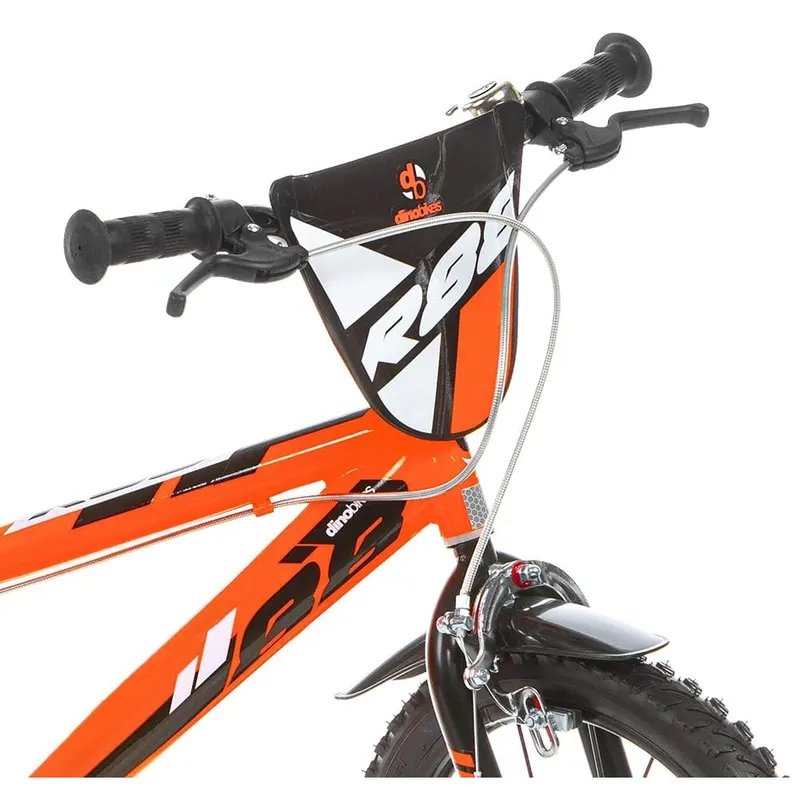 Bicicleta Copii Dino Bikes, R88, 16 inch, roti ajutatoare, sistem frana, portocaliu KID909637 — imaginea 2