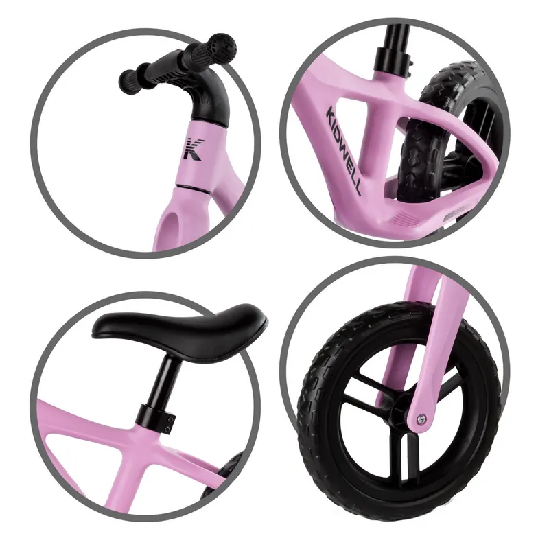 Bicicleta echilibru Kidwell JOGO, fara pedale, roz KID707193 — imaginea 5
