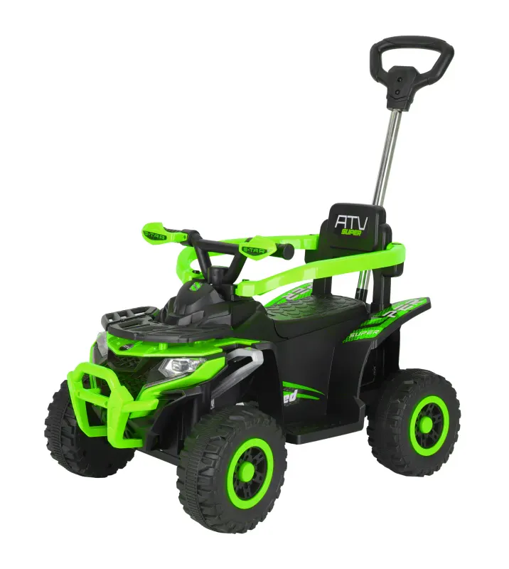 ATV electric copii, 4 in 1, Super, 35W 6V, telecomanda, echipare standard, verde