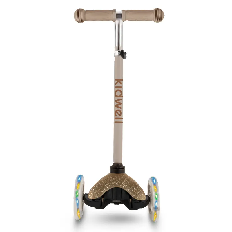 Trotineta Kidwell UNO, roti LED, ghidon reglabil, auriu KID709234 — imaginea 3