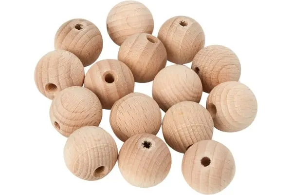 Margele din lemn pentru activitati crafts, 10 piese, 20 mm