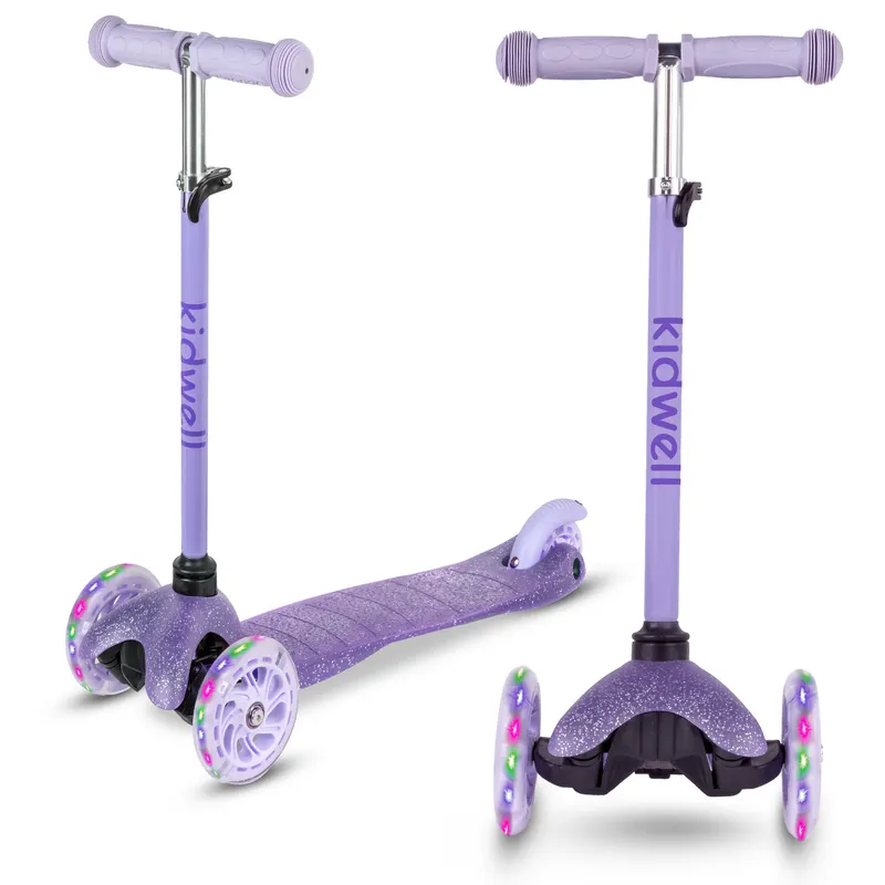 Trotineta Kidwell UNO, roti LED, ghidon reglabil, violet KID709227 — imaginea 4
