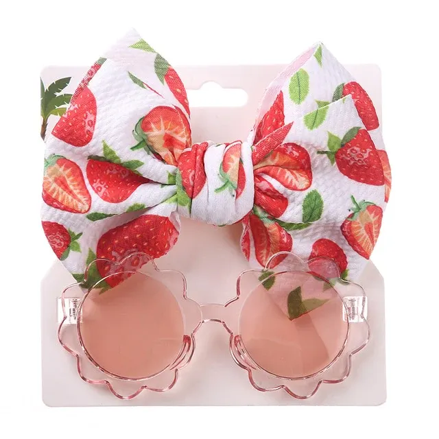 Set Ochelari de Soare pentru Fetite - Imprimeu Capsunica