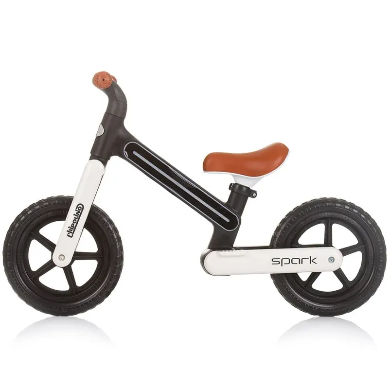 Bicicleta Chipolino Spark, echilibru, fara pedale, alb/negru KID060275 — imaginea 2