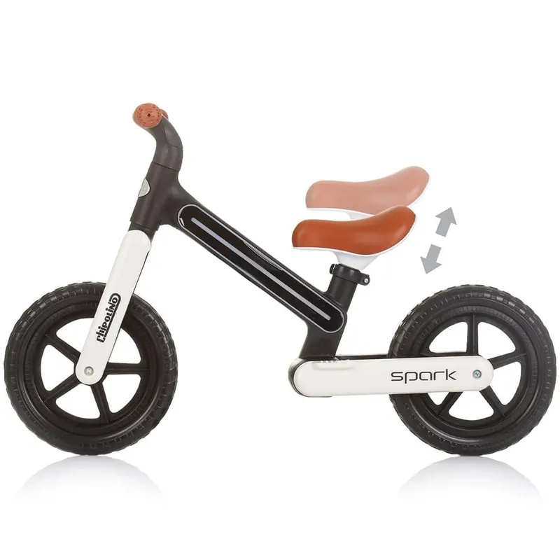 Bicicleta Chipolino Spark, echilibru, fara pedale, alb/negru KID060275 — imaginea 3