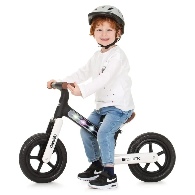 Bicicleta Chipolino Spark, echilibru, fara pedale, alb/negru KID060275 — imaginea 4