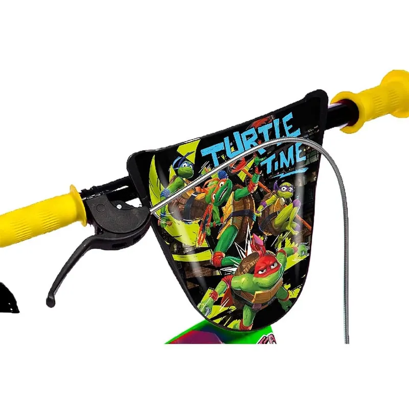 Bicicleta Copii Dino Bikes, Testoasele Ninja, 12 inch, sistem frana, verde/galben KID909484 — imaginea 3