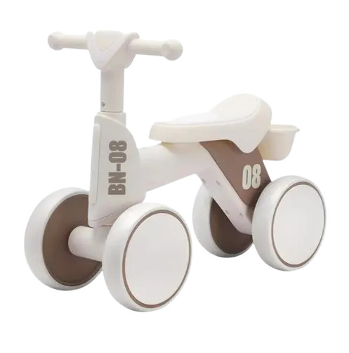 Bicicleta de echilibru pentru copii cu 4 roti, sunet si lumini, 18-36 luni