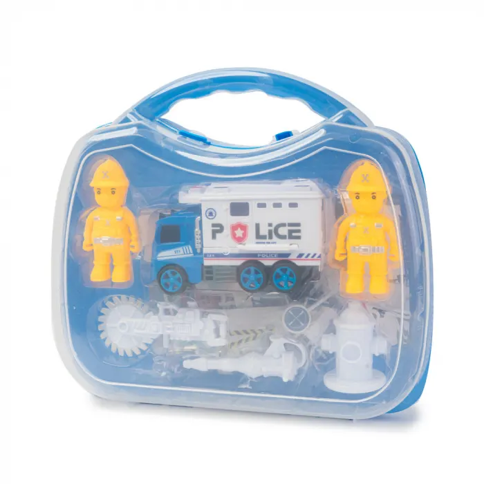 Set Jucarie Masina Politie si Accesorii Politie Incluse